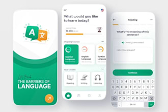 develop language learning app, kid learning app, educational app, elearning app