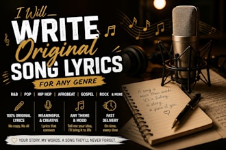 write original song lyrics for your music