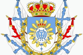 make a custom professional heraldry and coat of arms logo design