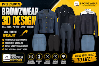 create realistic 3d garments in browzwear vstitcher