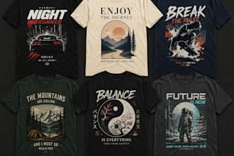 create custom tshirt design for clothing brand