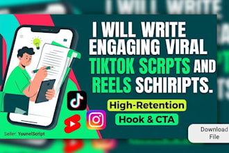 write engaging viral tiktok scripts and reels scripts