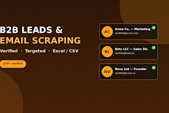 scrape email leads, business data and contact lists