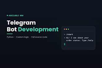 build a custom telegram bot for your business