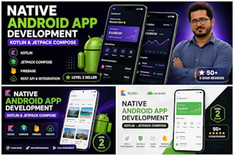 develop a native android app in kotlin and jetpack compose