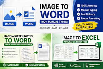 convert image to text, word or excel with accuracy