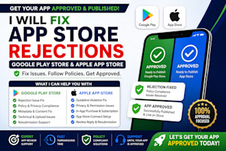 fix google play store rejection issues and apple app store rejections for app