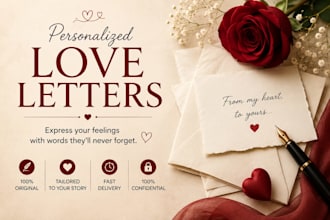 write romantic love letters and heartfelt messages