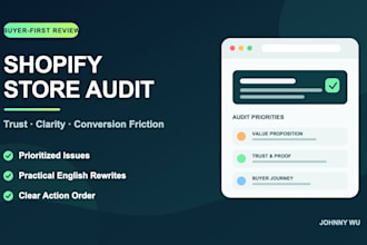 do a shopify store audit and identify conversion issues