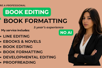 provide copy editing, proofreading with my five years experience without no ai