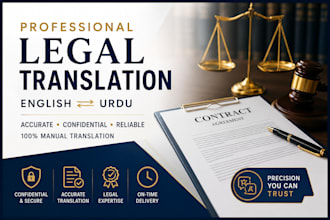 translate legal documents from english to urdu manually