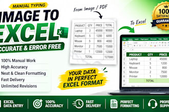 convert image to excel manually accuracy