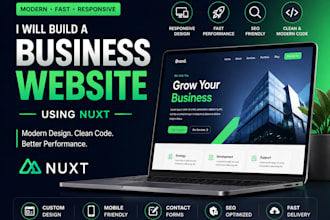 develop nuxt website for your business needs