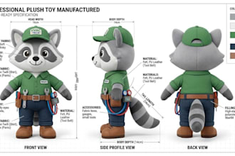 build detailed plushies refernce sheet soft toys, ych character , stuffed animal
