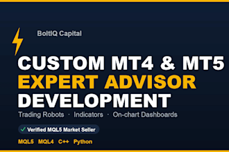 code your custom mt4 mt5 forex trading robot ea or indicator