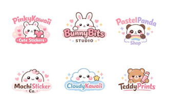 design twitch logo vtuber, cute, kawaii, anime, jrpg, gaming, streamer, business