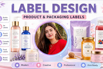 design a stunning product label for your amazon shopify or retail brand