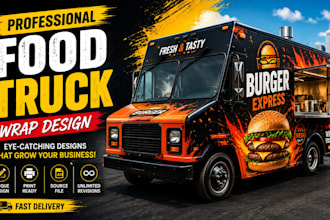 design professional food truck wrap