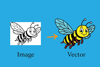 manually convert image to vector, vector tracing