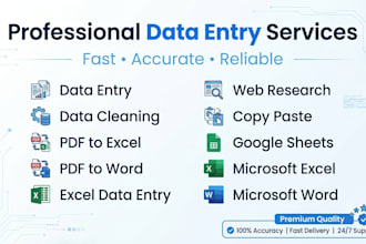 do data entry and formating