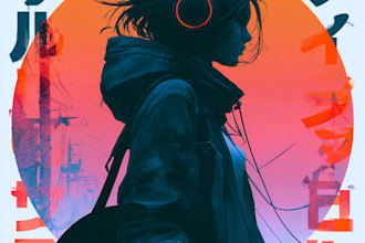create anime style album cover
