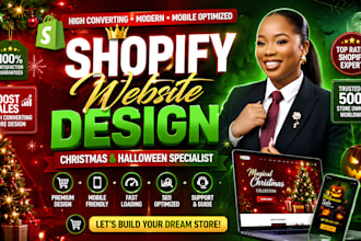 shopify christmas website design shopify hallowen website design
