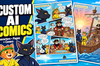 create a custom ai comic book and cover in any style