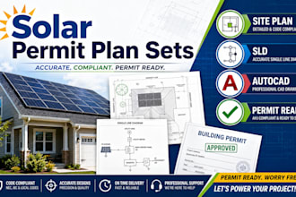create professional solar permit plan sets for residential and commercial pv
