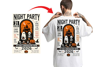 design halloween party and thank giving tshirt design