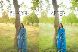 do professional photo editing and color correction