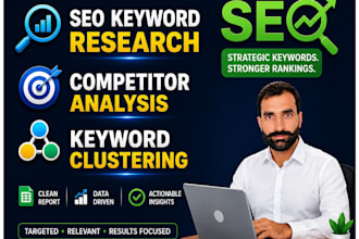 do SEO keyword research, clustering and competitor analysis