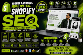 optimize website for on page SEO for shopify store rankings