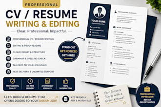 write and edit a professional CV or resume