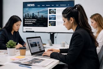 write news blog articles,publish them and distribute press releases