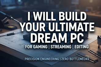 design an optimized custom PC build list for gaming, streaming, or editing