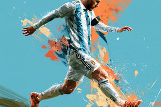 draw a stunning sports illustration for athletes and teams