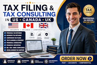 provide tax filing and financial consulting in US, canada and UK