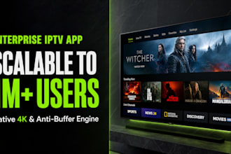 develop custom iptv app, ott app, fire tv and smart tv app in 7 days