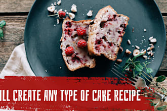 create custom cake, bread, cookies and pastry recipes with step by step guide