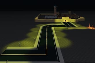 build roblox map, terrain, city, low poly map and realistic environment