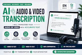 transcribe audio and video to accurate text using ai