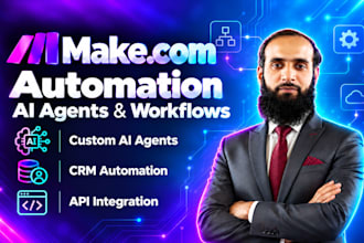 build make ai automation, ai agents and make com  automation workflow