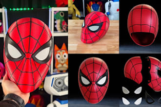 create 3d print and paint mask 3d helmet cosplay 3d mask model stl wearable mask