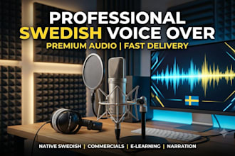 record authentic swedish voice over for ai ads  elearning and explainer videos