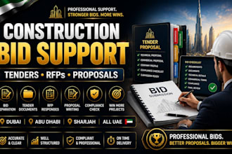 prepare construction bids, tender documents, rfp responses and proposals