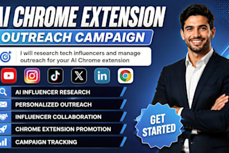 do influencer research influencer outreach for ai chrome extension promotion