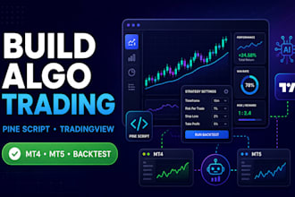 build algo trading dashboard pinescript tradingview trading bot mt4 mt5 backtest