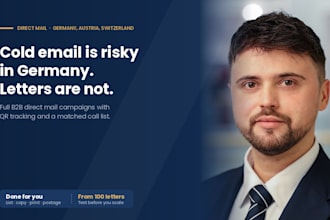 create a german direct mail campaign with phone follow up