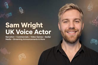be the british voice of your commercial advert and brand