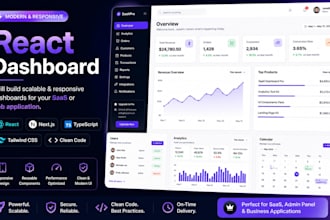 build a custom react dashboard or saas frontend